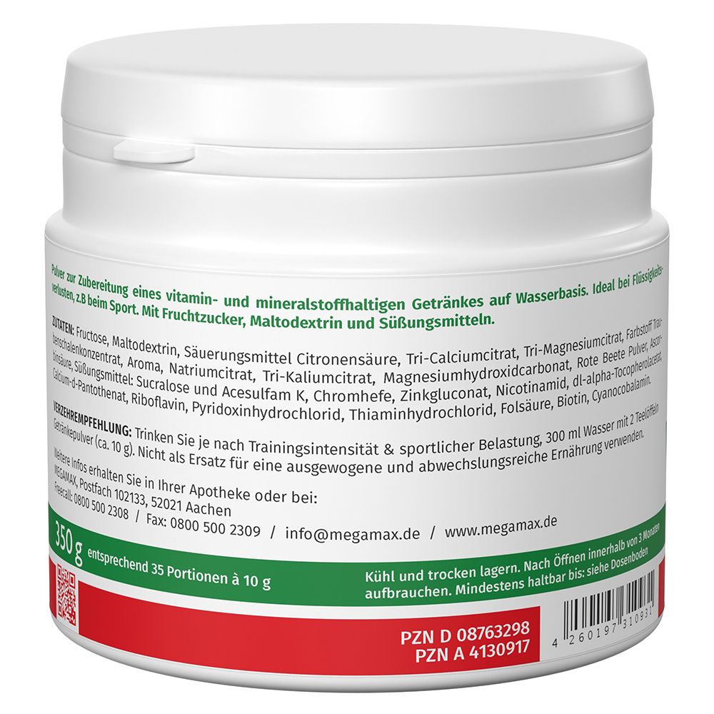 MEGAMAX Vita Mineral Drink Kirsche Pulver 350 g Pulver