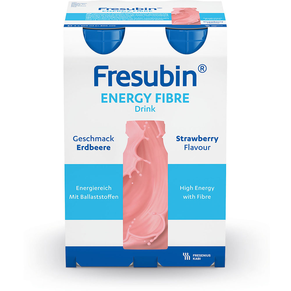 Fresubin Energy Fibre Trinknahrung Erdbeere 6X4X200 ml Lösung