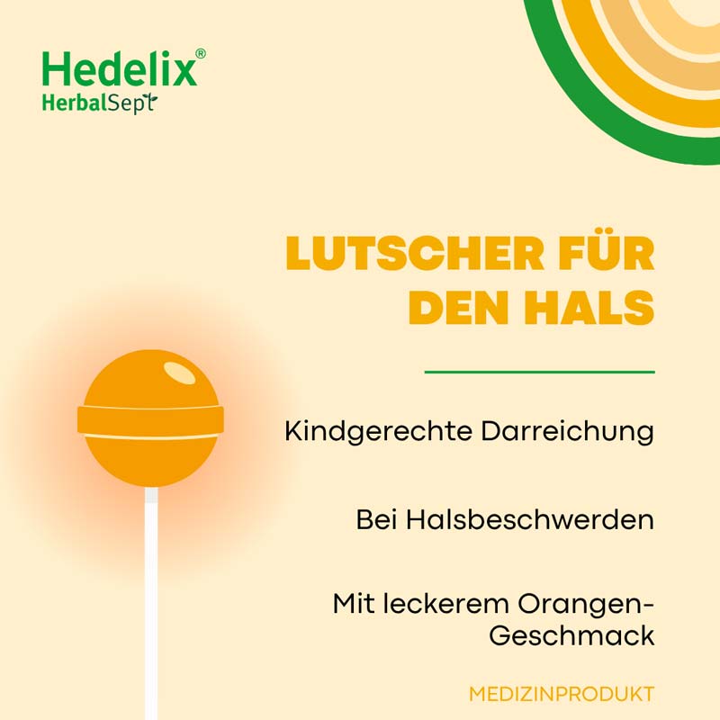 Hedelix HerbalSept Hals Lutscher Kids 6 St Bonbons