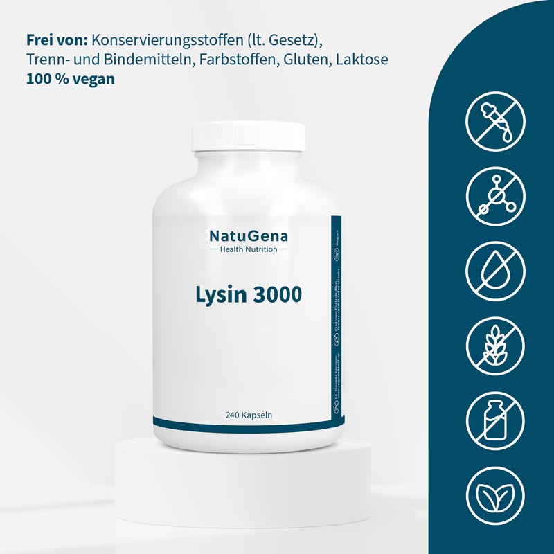 NatuGena Lysin 3000 240 St Kapseln