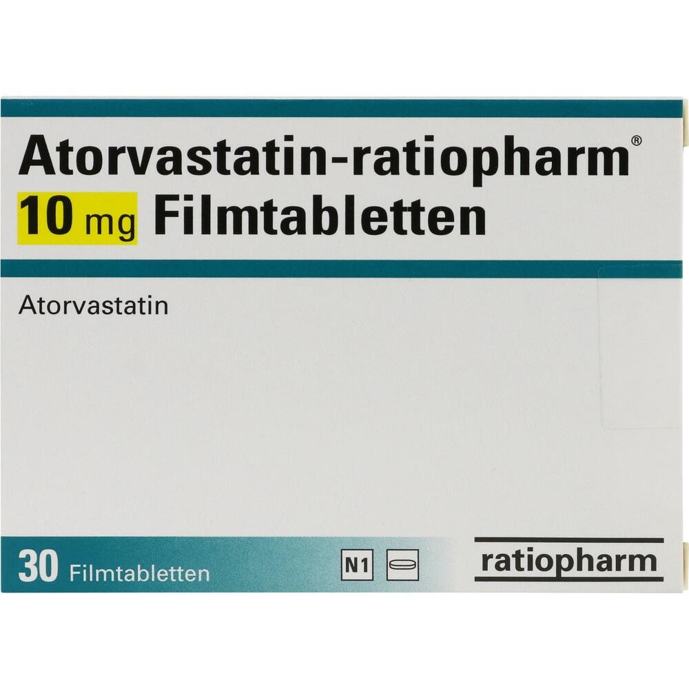 Atorvastatin-ratiopharm 10mg 30 St Filmtabletten