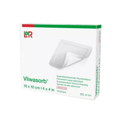 VLIWASORB superabsorb.Saugkomp.10x10 cm steril 10 St Verband