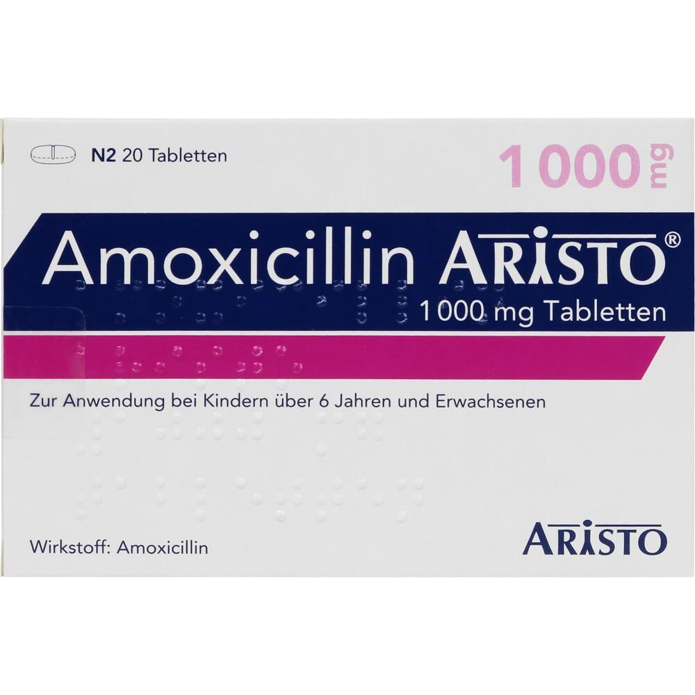 Amoxicillin ARiSTO 1000 mg 20 St Tabletten