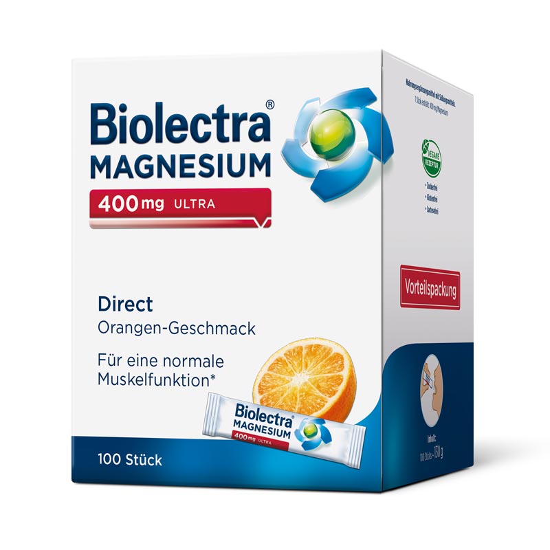 Biolectra MAGNESIUM 400 mg ULTRA Direct Orange 100 St Pellets