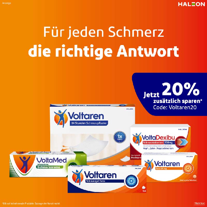 Voltaren Dolo 25 mg + 20% sparen* 20 St Überzogene Tabletten