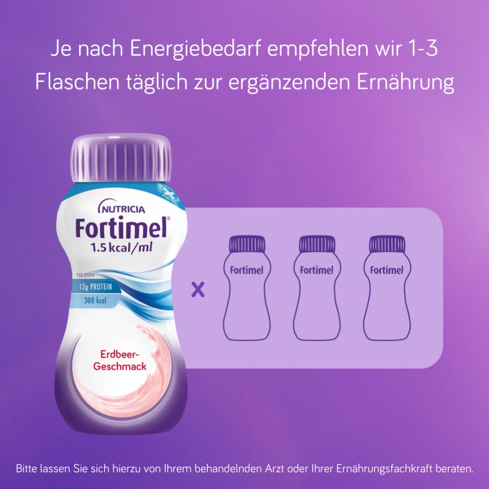 Fortimel 1,5 kcal/ml Erdbeer-Geschmack 32X200 ml Flüssigkeit