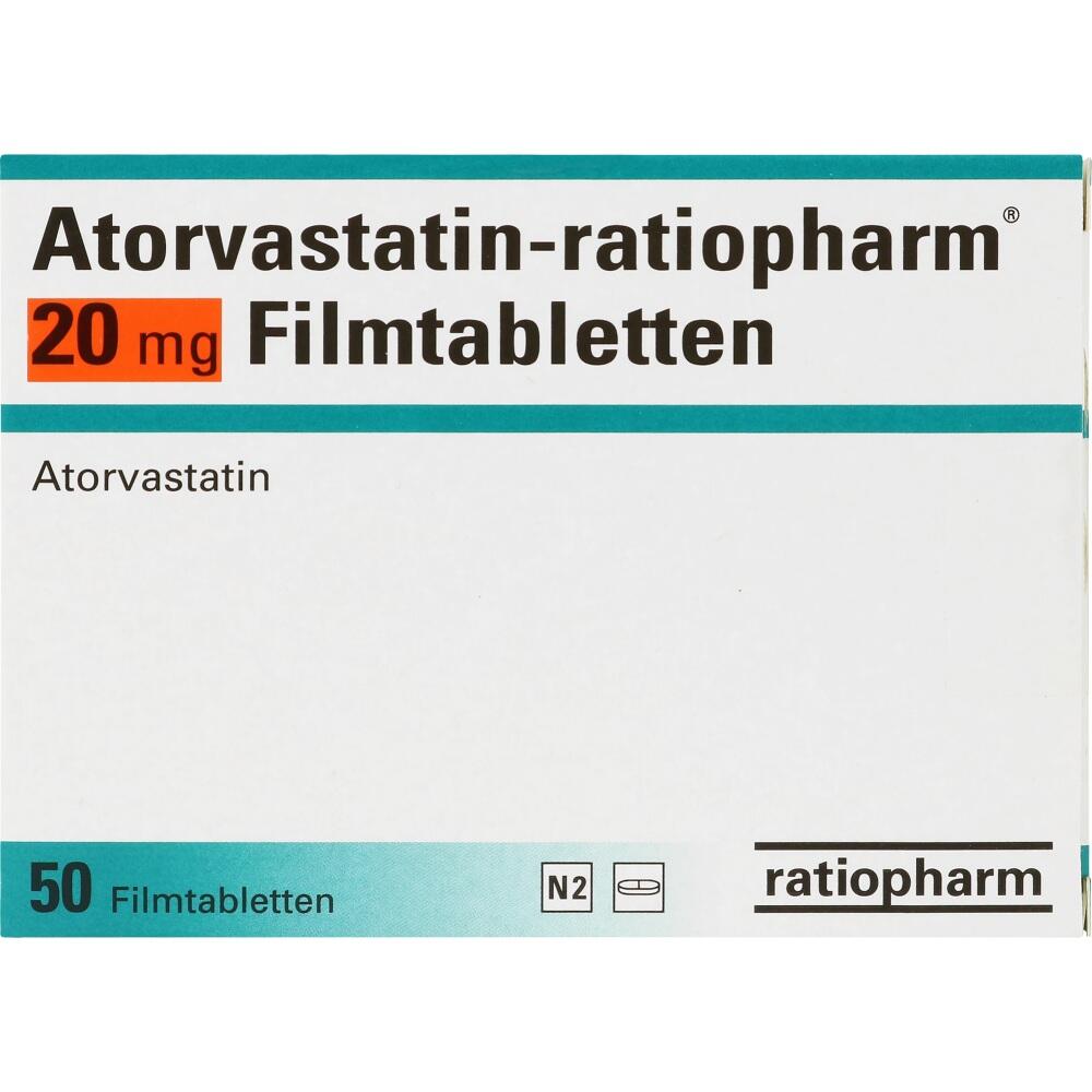Atorvastatin-ratiopharm 20mg 50 St Filmtabletten