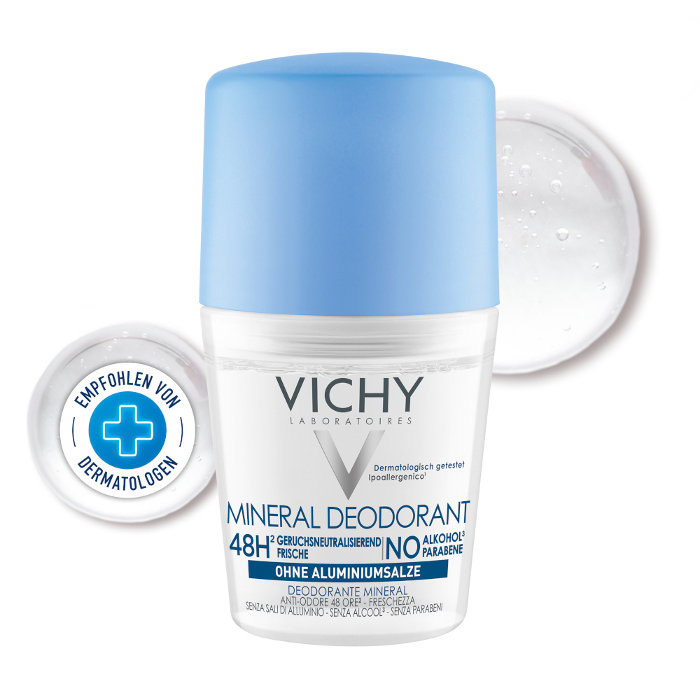 VICHY DEO Roll-on Mineral 48h ohne Aluminium  50 ml Creme