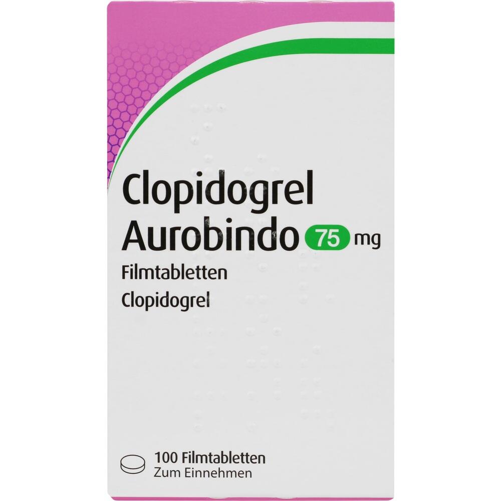 Clopidogrel Aurobindo 75mg 100 St Filmtabletten