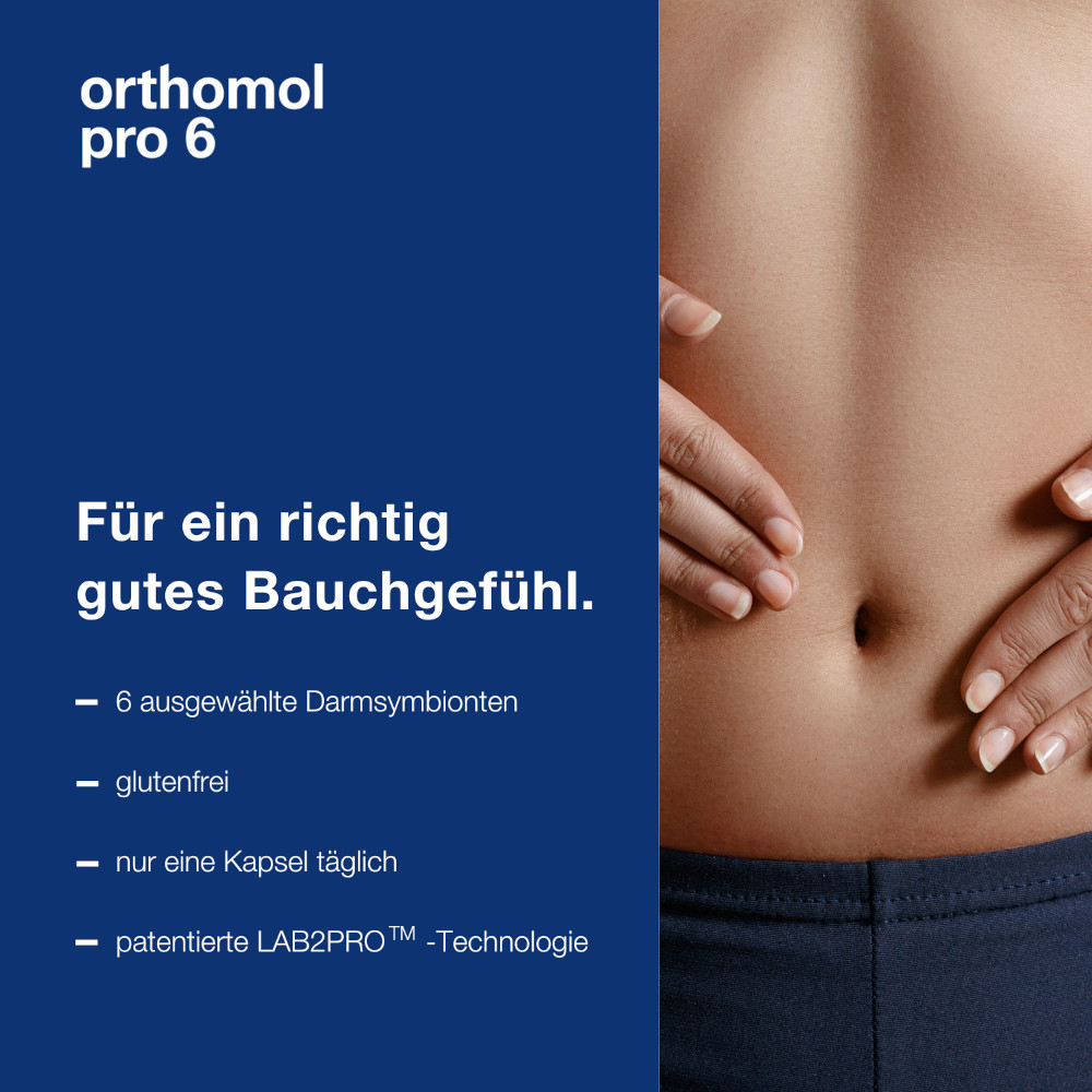 orthomol pro 6 - mit einer Kombination ausgewählter Darmsymbionten und Vitamin C - Kapseln