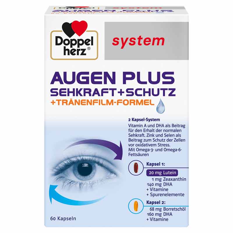Doppelherz system AUGEN PLUS SEHKRAFT+SCHUTZ  60 St Kapseln