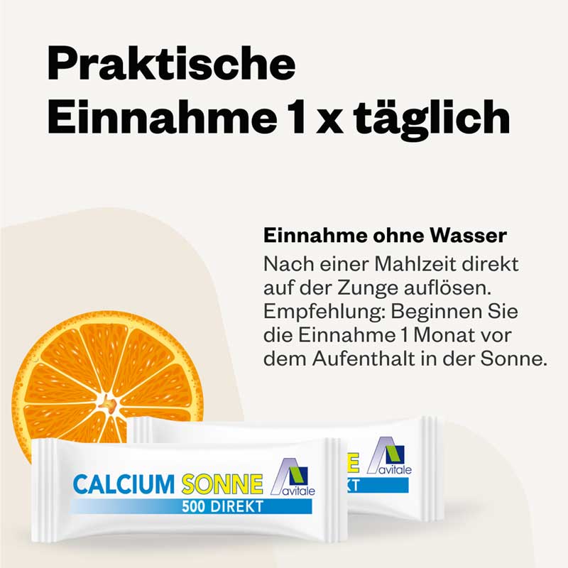 Avitale CALCIUM SONNE 500 DIREKT 30 St Pulver