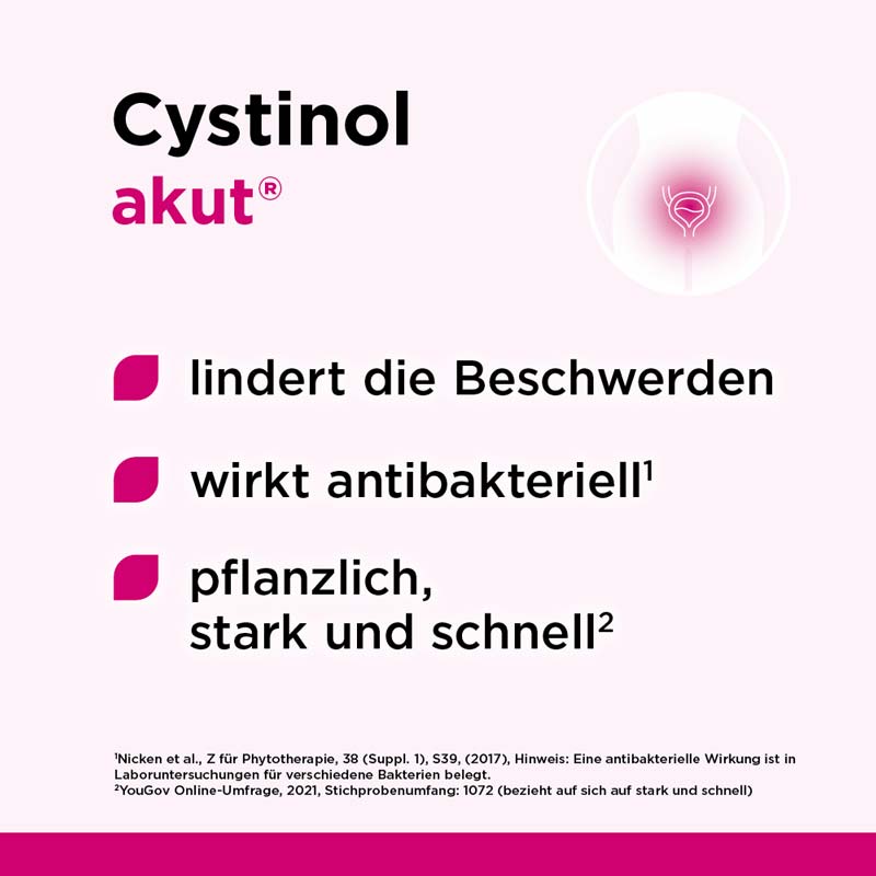 Cystinol akut bei akuter Blasenentzündung & Harnwegsinfektion 100 St Überzogene Tabletten