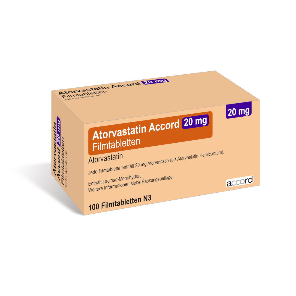 Atorvastatin Accord 20mg Filmtabletten 100 St Filmtabletten