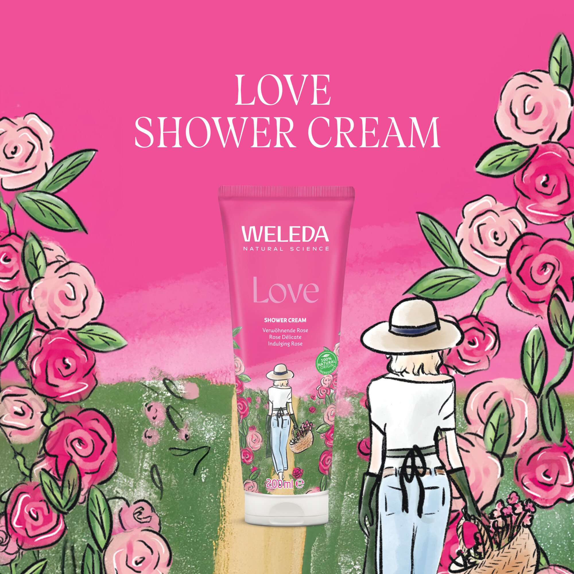 Weleda Love Shower Cream Rose 200 ml Duschgel