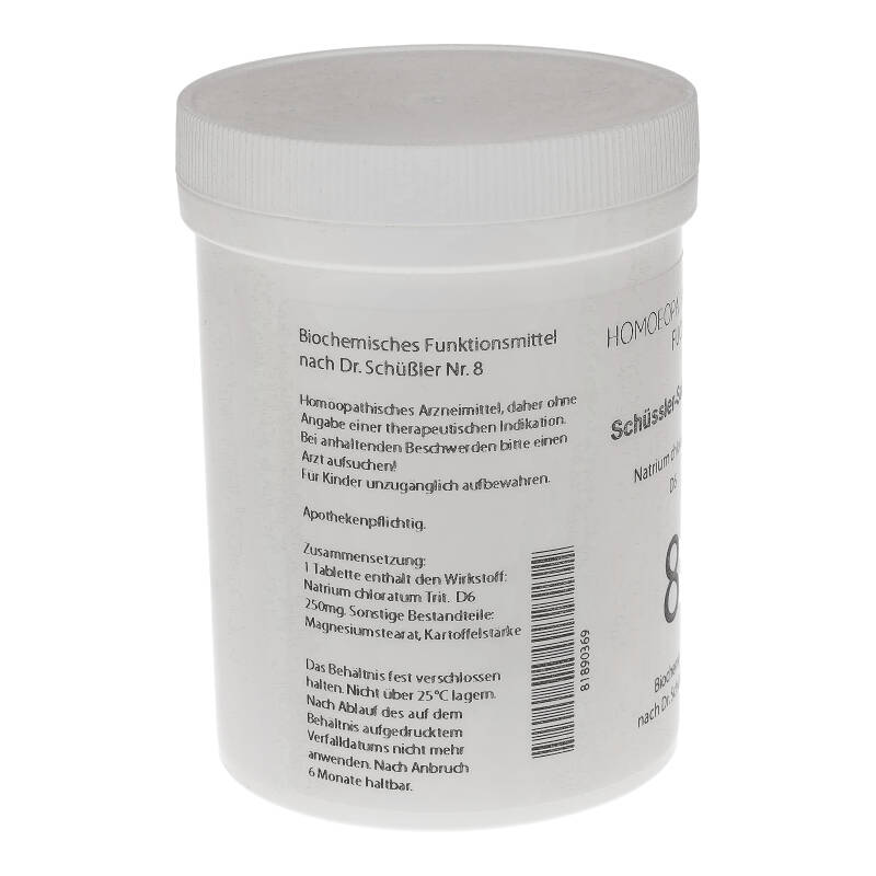HOMOEOPATHIFUCHS Schüssler-Salz Nummer 8 Natrium chloratum D6 Biochemie 1000 St Tabletten