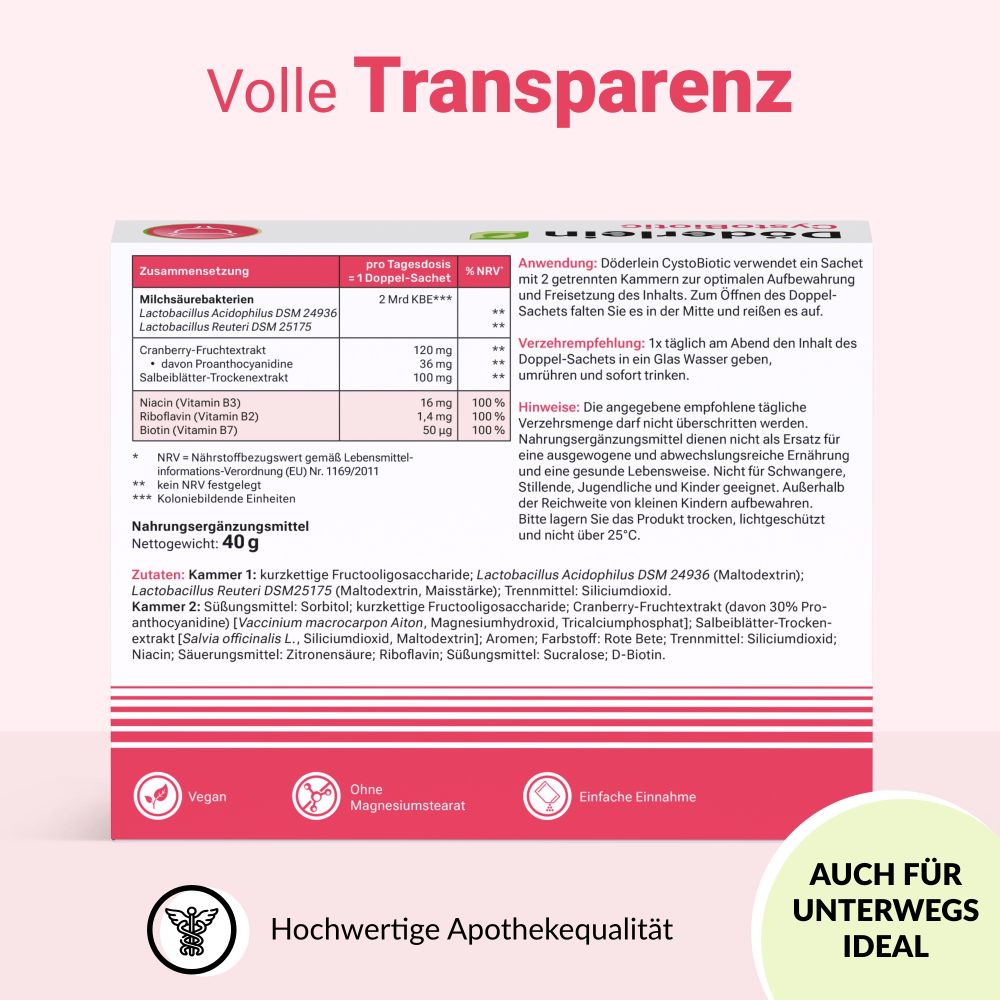 Döderlein CystoBiotic 10X4 g Pulver