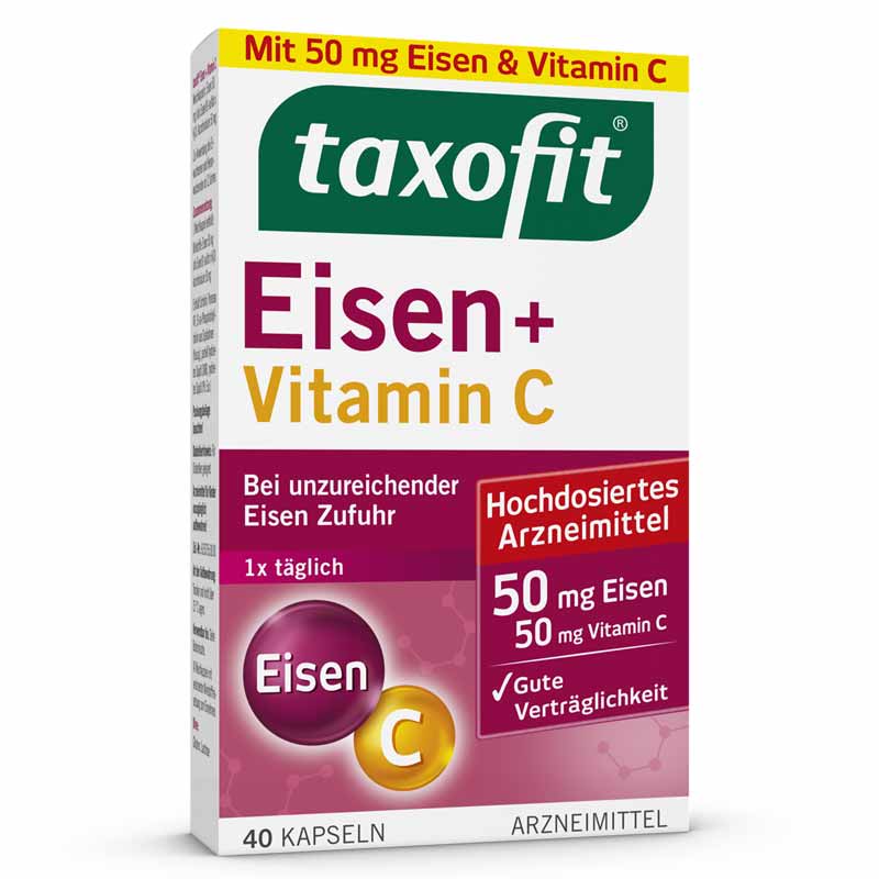 taxofit Eisen + Vitamin C 40 St Kapseln