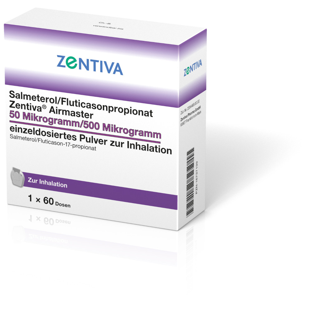 Salmeterol/Fluticasonpropionat Zentiva Airmaster 50 µg/ 500 µg 60 St Inhalationspulver