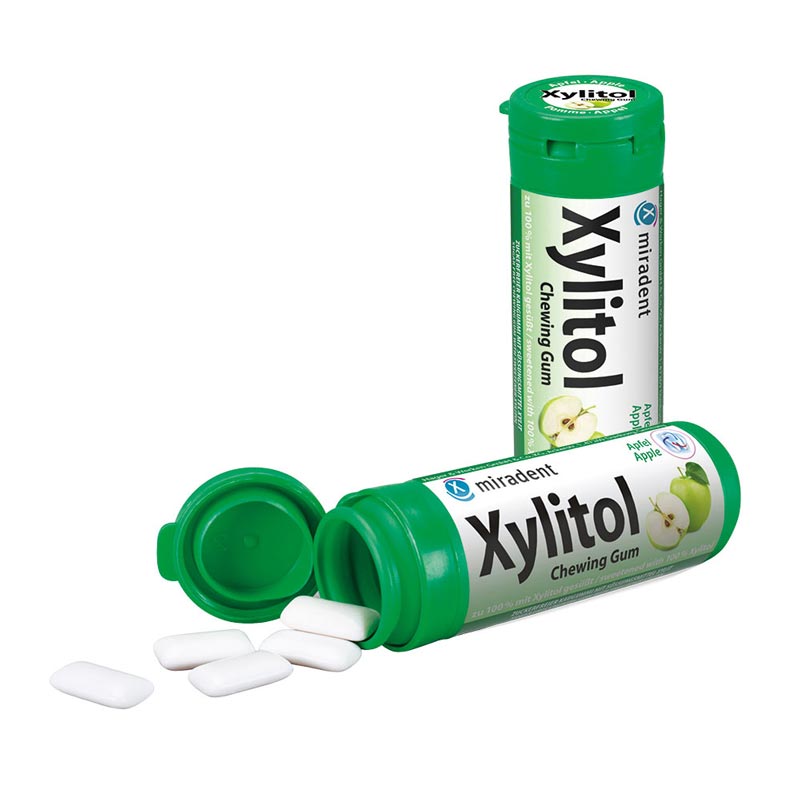 miradent Xylitol Chewing Gum Apfel 30 g Kaugummi