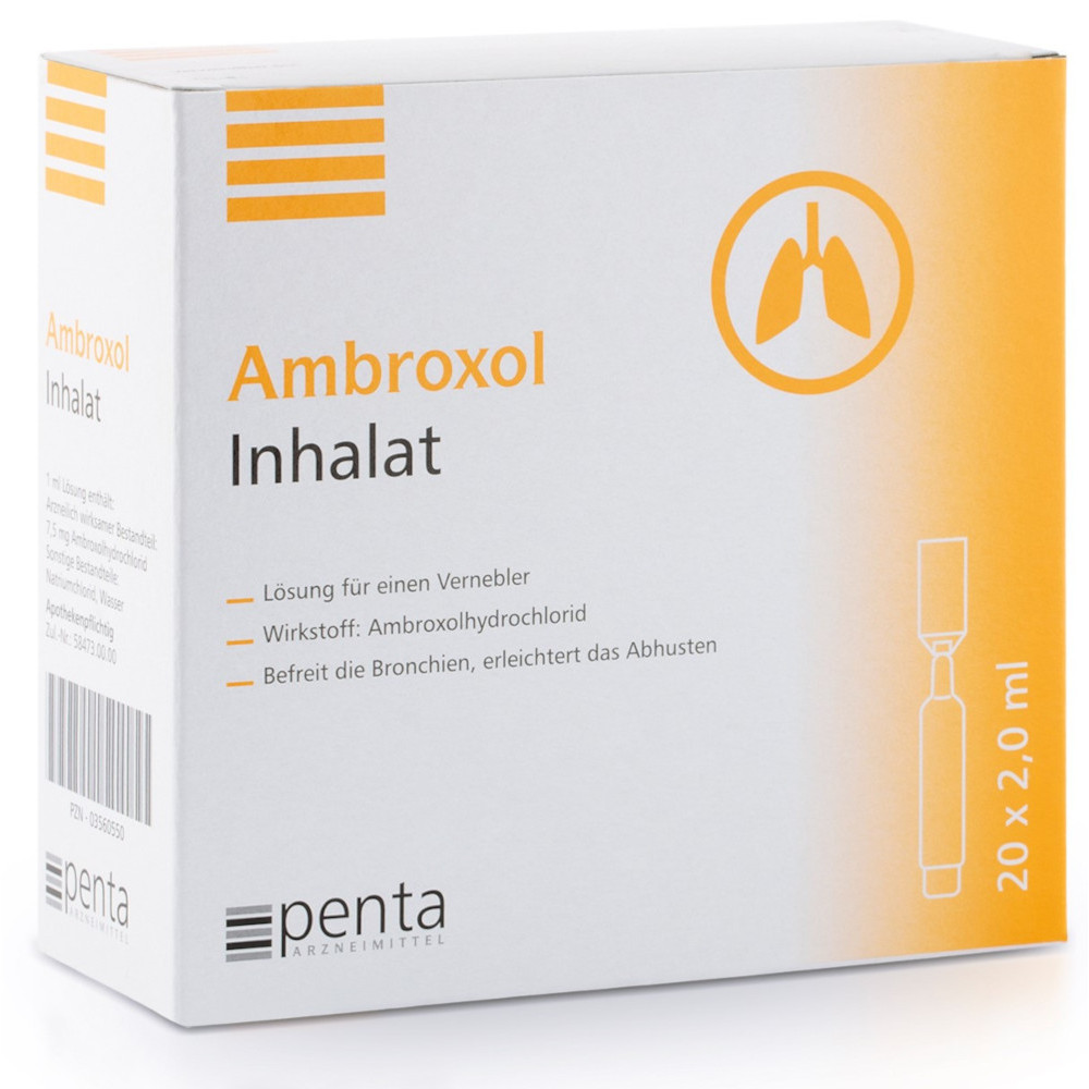 Ambroxol Inhalat 15ml/2ml 20X2 ml Lösung für einen Vernebler