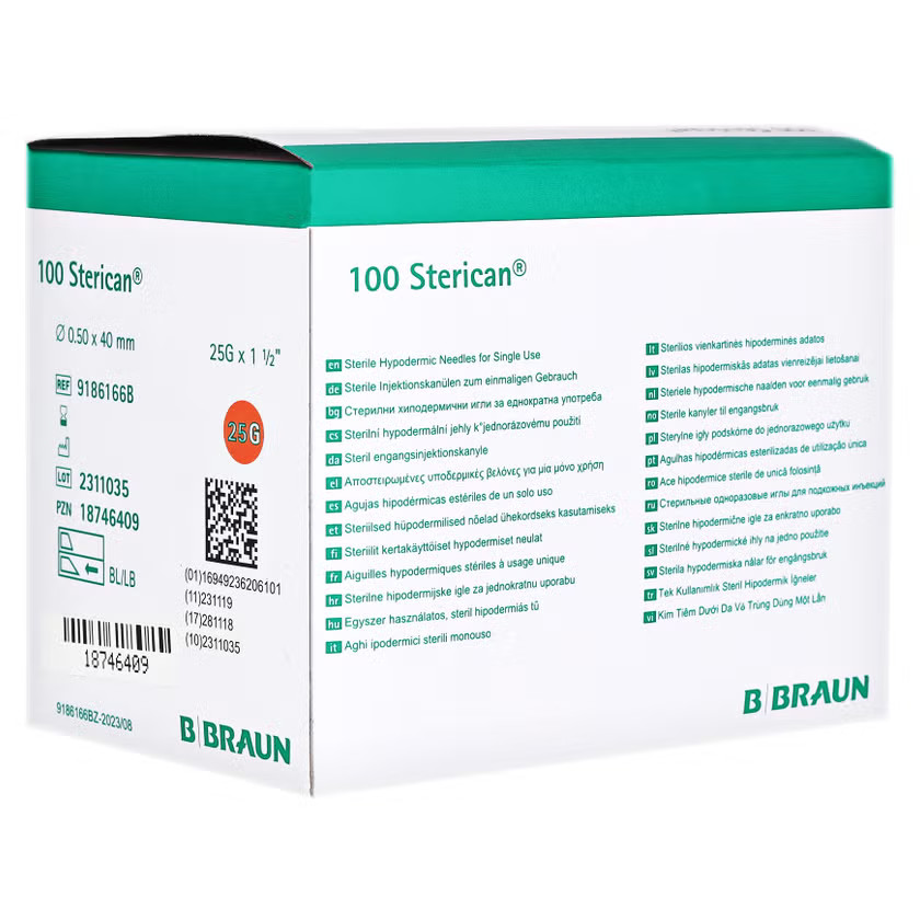 Sterican 25g 0,5x16mm orange 100 St Kanüle