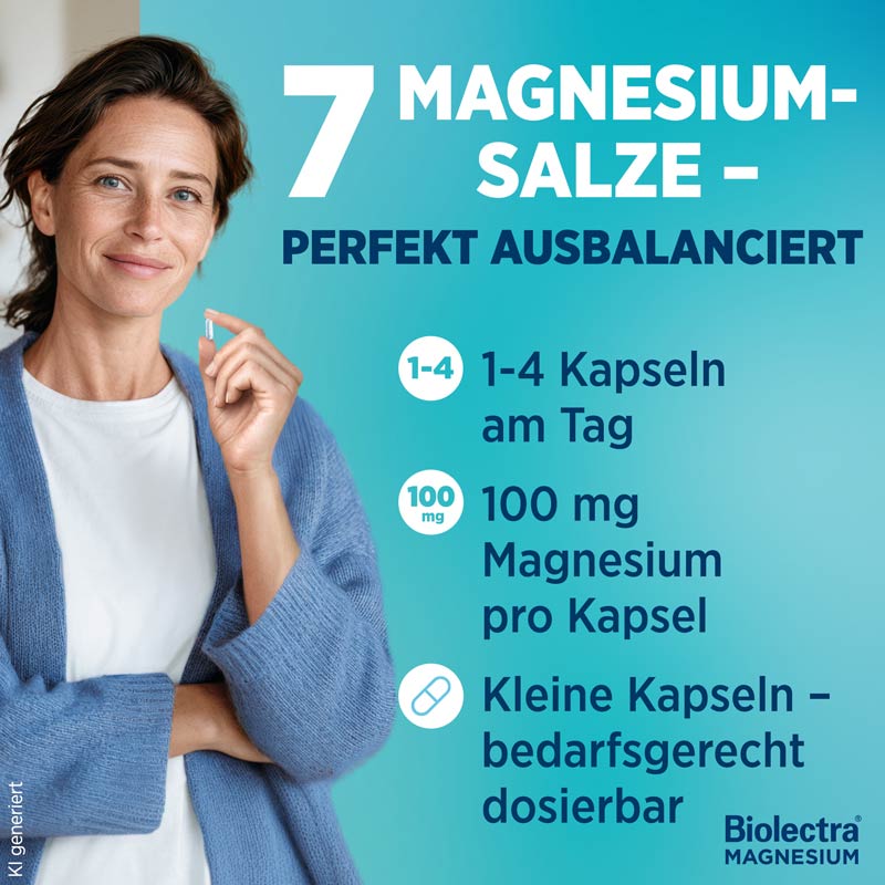 Biolectra MAGNESIUM Komplex Balance 7 +10 % Rabatt* 120 St Kapseln