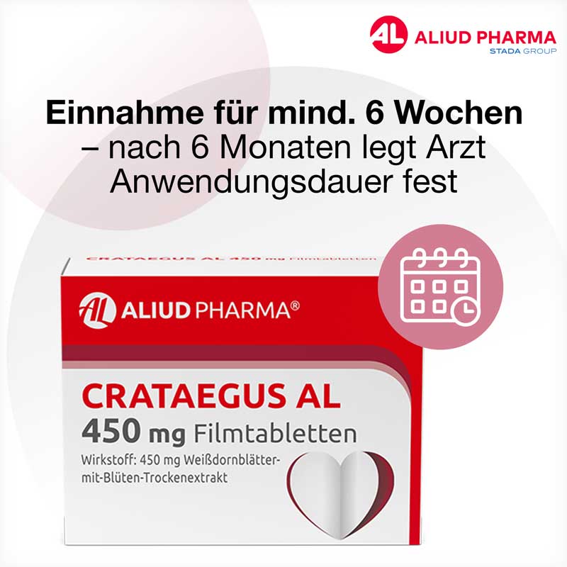 Crataegus AL 450 mg Filmtabletten bei nachlassender Herzleistung