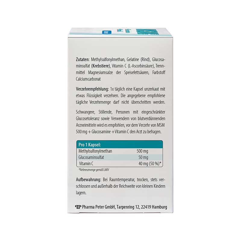 MSM 500 mg+Glucosamine Kapseln 180 St Kapseln