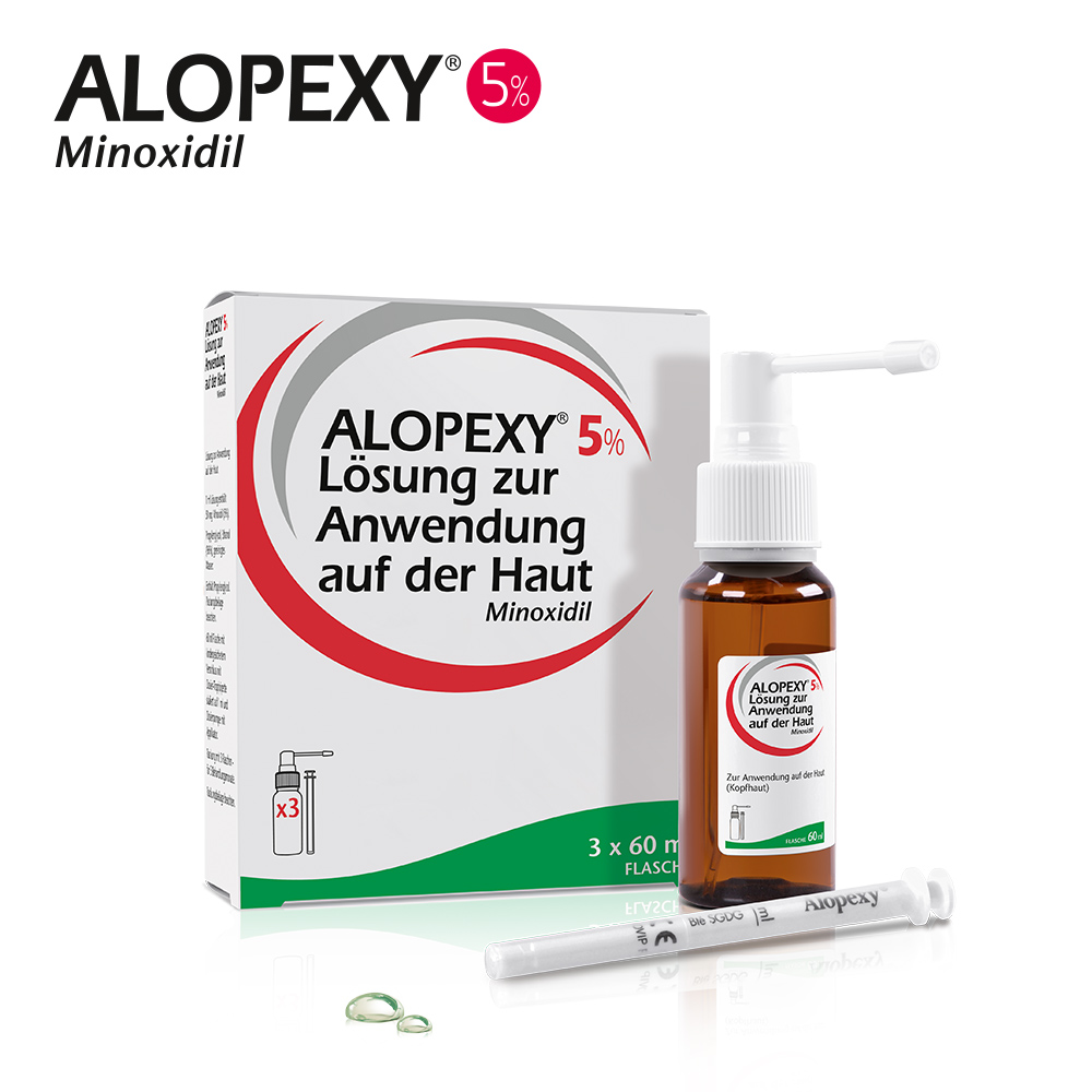 ALOPEXY 5% Lösung zur Anwendung auf der Haut 3X60 ml Lösung