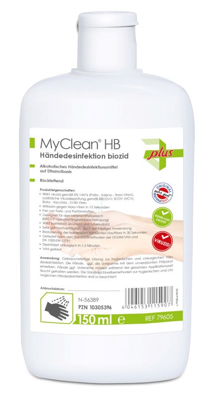 MYCLEAN HB Haut-&Händedesinfektion auf Ethanolbasis 150 ml Lösung