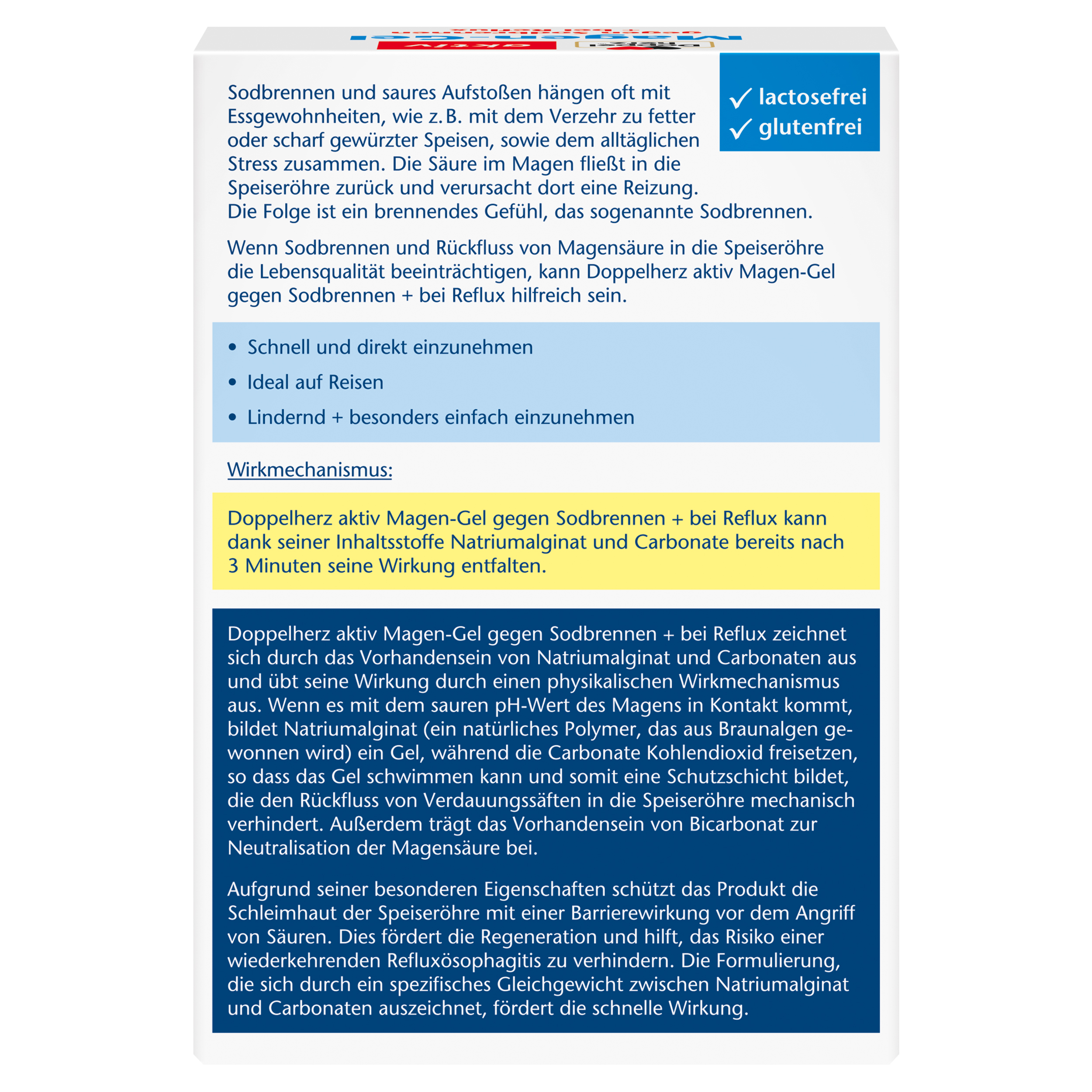 Doppelherz aktiv Magen-Gel gegen Sodbrennen + bei Reflux 20X10 ml Gel