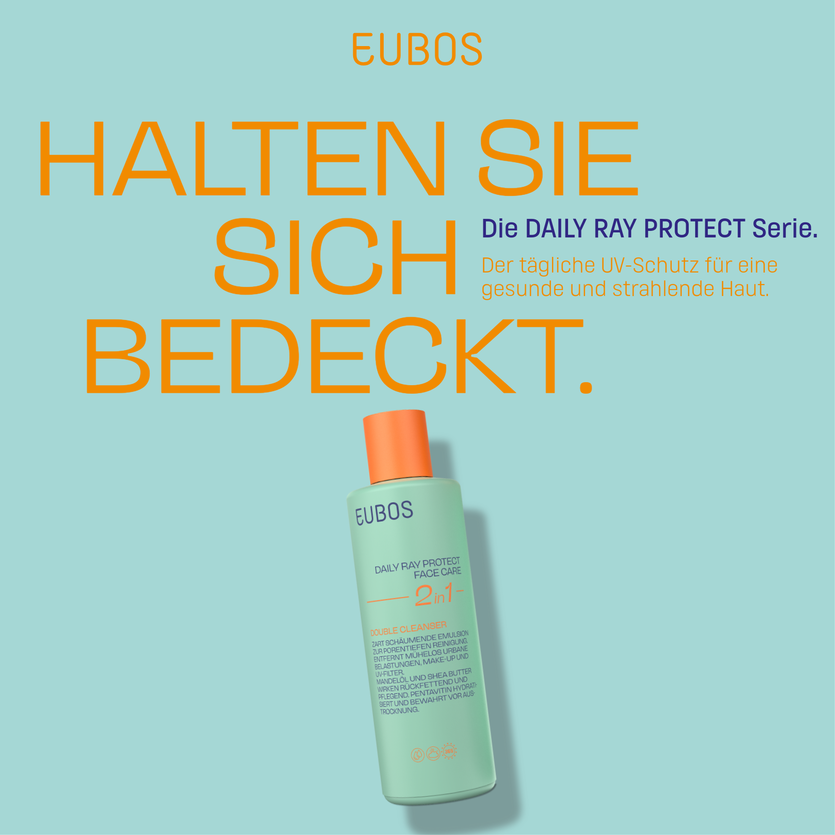 EUBOS DAILY RAY PROTECT FACE CARE 2in1 200 ml Milch