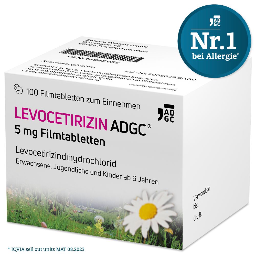 LEVOCETIRIZIN ADGC 5 mg 100 St Filmtabletten