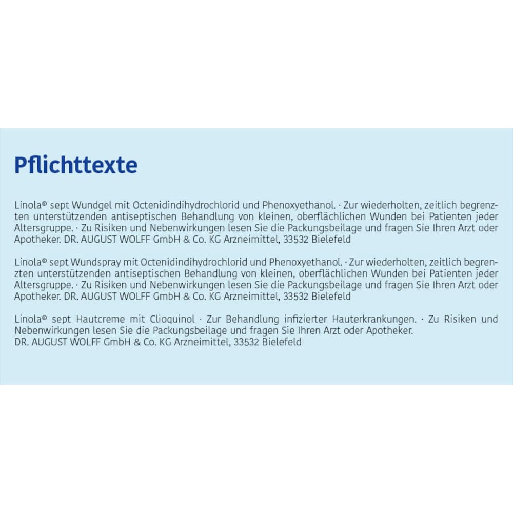 Linola sept Wundspray - Desinfektion bei Wunden 50 ml Lösung
