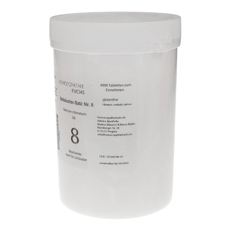 HOMOEOPATHIEFUCHS Schüssler-Salz Nummer 8 Natrium chloratum D6 Biochemie 4000 St Tabletten