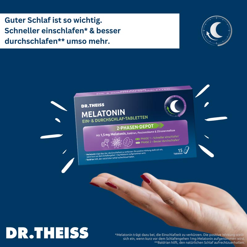 DR. THEISS MELATONIN EIN- & DURCHSCHLAFTABLETTEN 15 St Tabletten