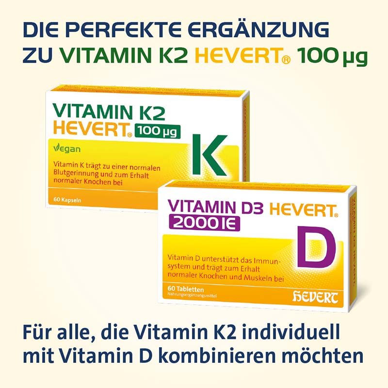 VITAMIN K2 HEVERT 100 Mikrogramm 120 St Kapseln