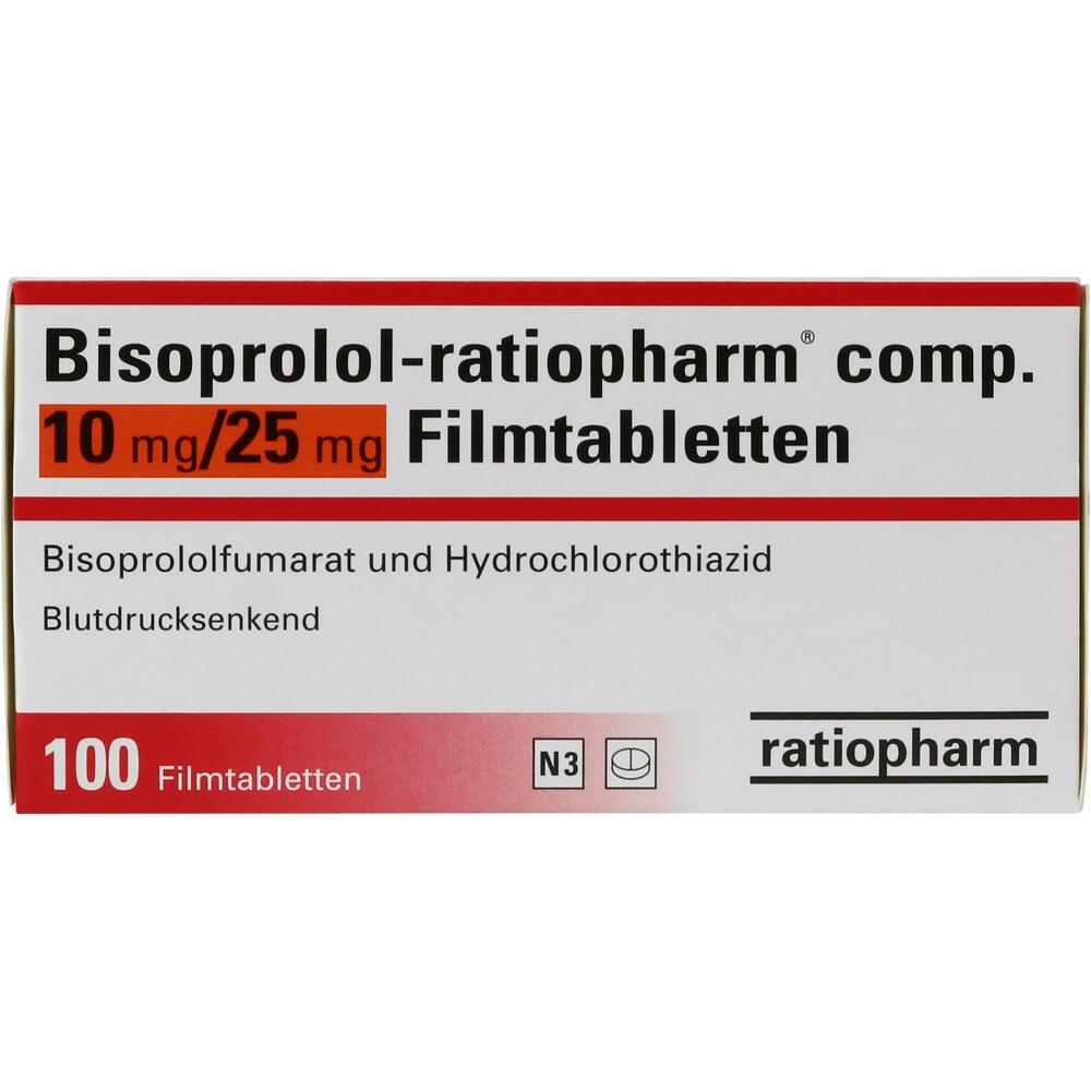 Bisoprolol-ratiopharm comp. 10mg/25mg 100 St Filmtabletten