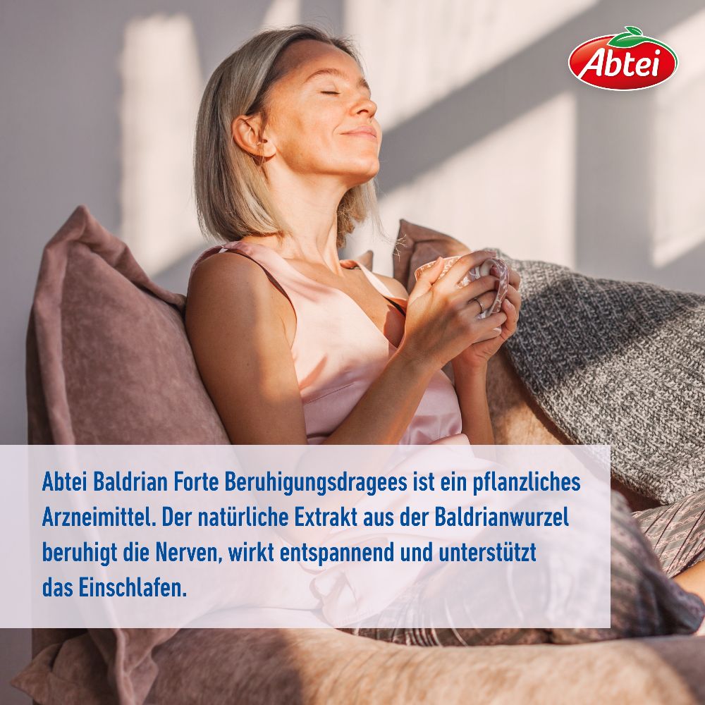 Abtei Baldrian forte Beruhigungsdragees 30 St Überzogene Tabletten