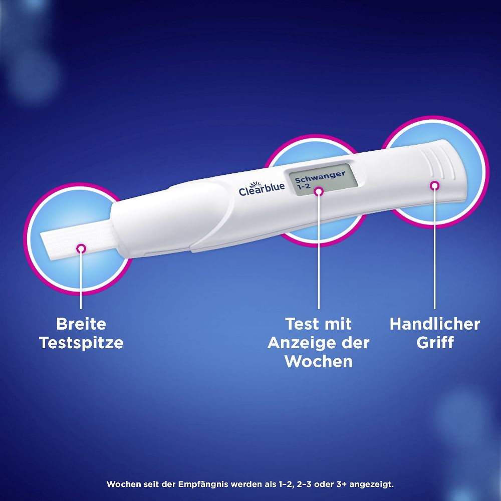 Clearblue Double-Check & Anzeige der Wochen 2 St Kombipackung
