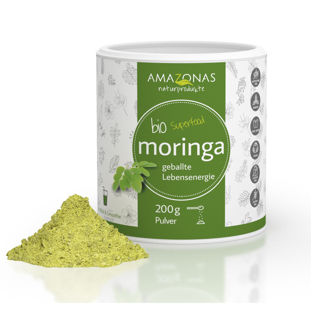 AMAZONAS Bio Moringa Blattpulver 200 g Pulver