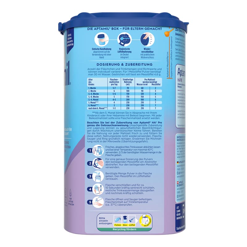 Aptamil HA PRE ANFANGSNAHRUNG 800 g Pulver