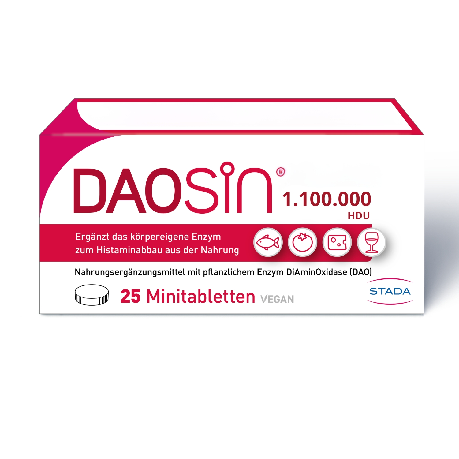 DAOSiN Tabletten bei Histaminintoleranz, hochdosiert, 1,1 Mio. HDU ¹