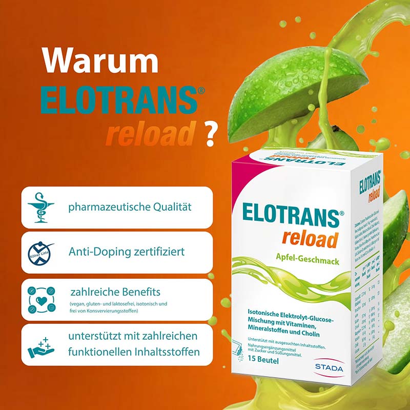 ELOTRANS RELOAD APFEL 4er Set 4X15X7.45 g Pulver