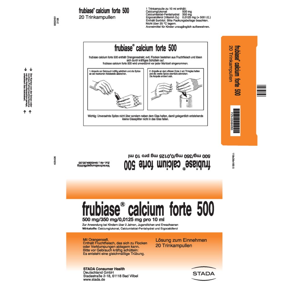 Frubiase Calcium forte 500 20 St Trinkampullen