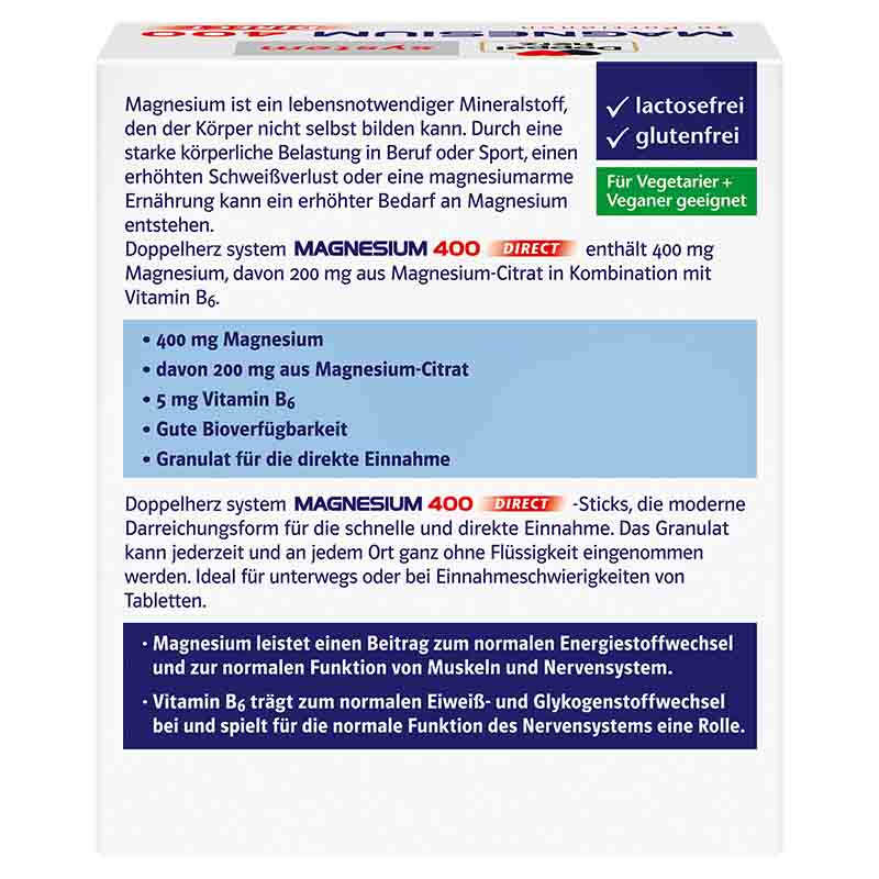 Doppelherz system MAGNESIUM 400 DIRECT 30 St Pellets