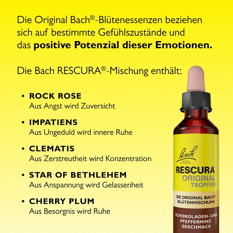 Bach RESCURA ORIGINAL SCHOKO-MINZE 20 ml Tropfen