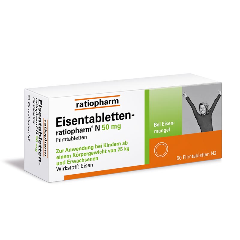 Eisentabletten-ratiopharm N 50mg 50 St Filmtabletten