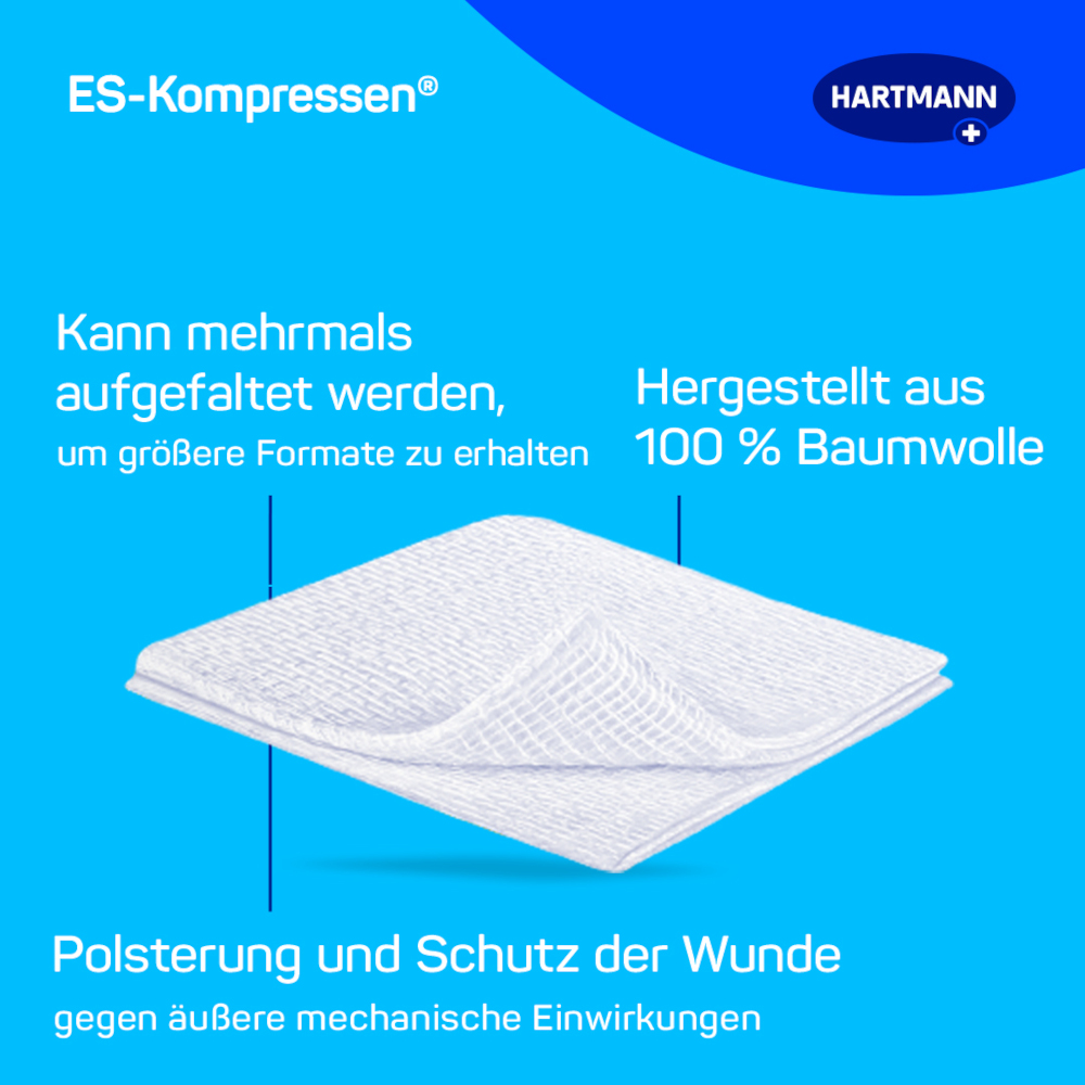 es-kompressen Sterile 10 cm x 10 cm 5X2 St Kompressen